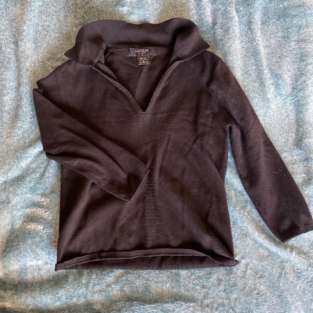 Express black quarter sleeve t-shirt